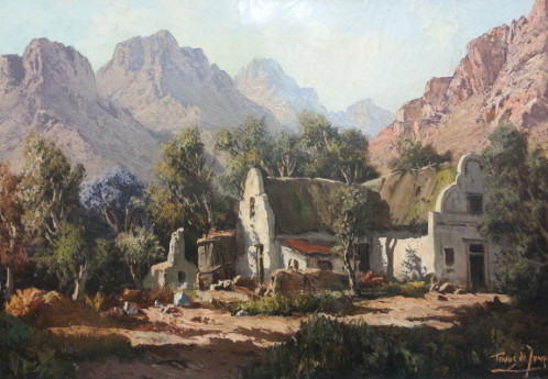 S3054 Cape Dutch House Oil on Canvas T.DeJongh 35cm x 50cm 55,000.00