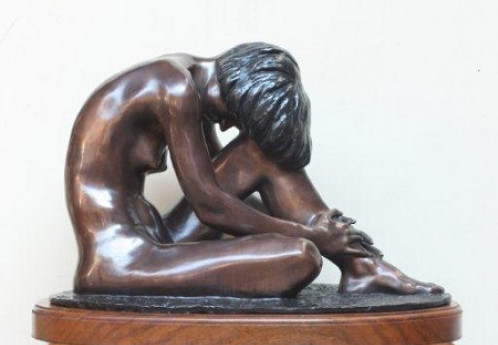 S2171 Sitting Girl- The Marriage Market 4/15 Bronze 36cmx55cm