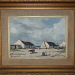 S5507, Don Madge, Beach cottage, Oil on board, 25cm x35cm