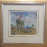 S5704; Conrad Theys; Landscape with Aloe; pastel; 35cm x 40cm.