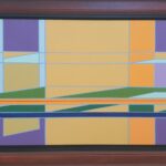 S5728; Jacques Kruger; Corporate abstract; Oil on canvas; 160cm x 80cm