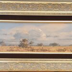 S5746 A; Otto Klar; Landscape; Oil on board; 15cm x 45cm