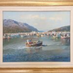 S5774; J P Garizio; Harbour scene; Oil on canvas; 100cm x 75cm